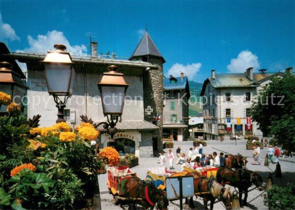 Megeve Station Eté-Hiver Pferdewagen