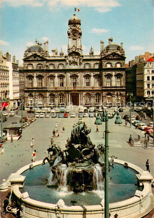 Lyon France Place des Terreaux Hotel de Ville Fonta