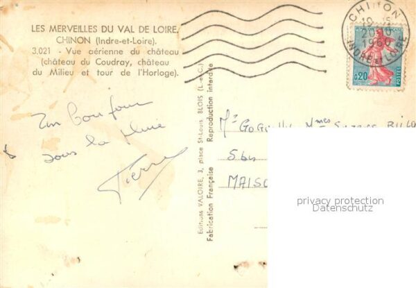 Chinon Indre et Loire Fliegeraufnahme Chateau du Coudray – Bild 2