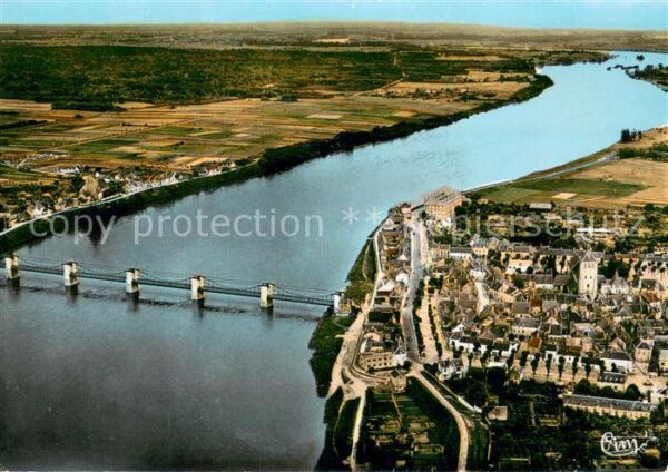 Jargeau Loiret Fliegeraufnahme Pont sur la Loire
