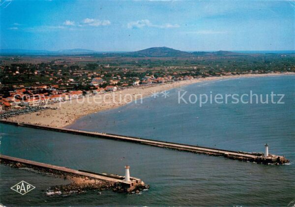 Le Grau d Agde Les Jetees la Plage le Mont Saint Loup