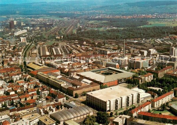 Basel BS Fliegeraufnahme mit Mustermesse