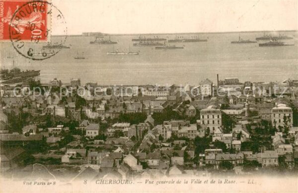 Cherbourg Vue Generale de la ville et de la rade