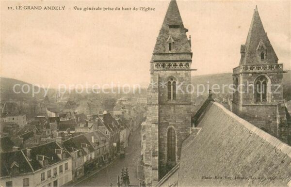 Le Grand Andely Vue Generale prise du haute de l'Eglise