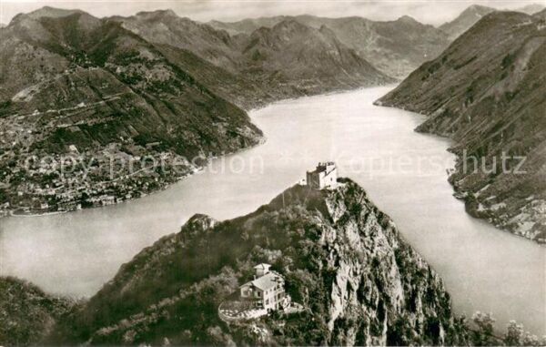 Lugano Lago di Lugano Monte San Salvatore Luganersee Alpen Fl
