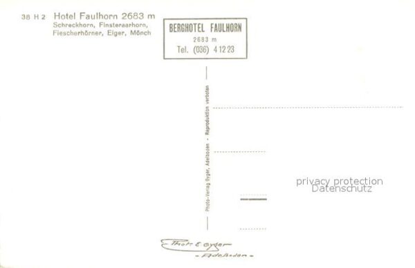 Faulhorn Hotel Faulhorn mit Schreckhorn Finstera – Bild 2