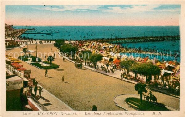 Arcachon 33 Les deux Boulevards Promenade