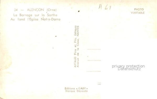 Alencon 61 Le Barrage sur la Sarthe Au fond l’Egli – Bild 2