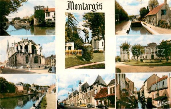 Montargis Loiret Le canal L’ecluse de la Reinette Eglise