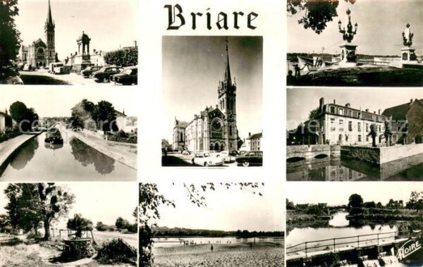 Briare La place et l’eglise Le pont canal Le c
