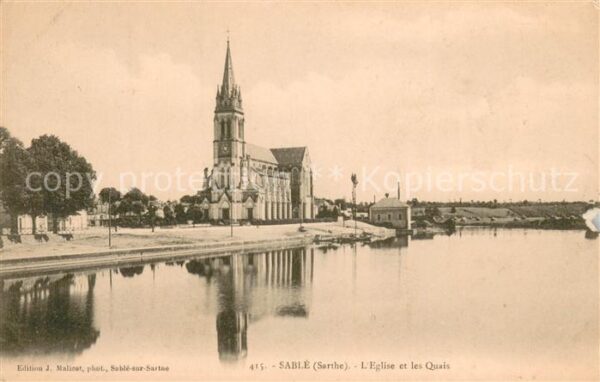 Sable-sur-Sarthe Eglise et les Quais
