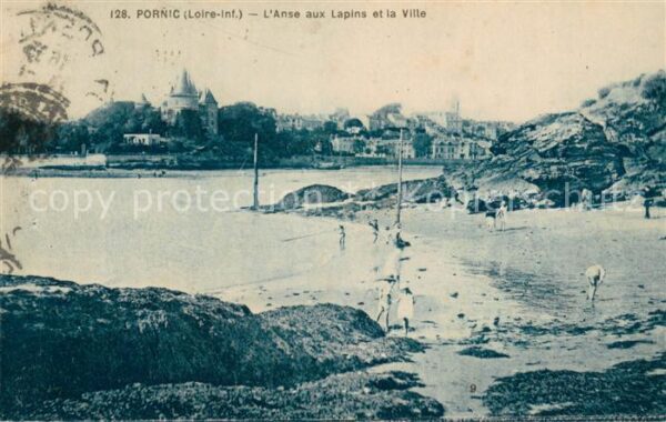 Pornic Anse aux Lapins et Ville