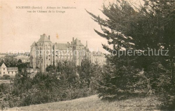 Solesmes Sarthe Abbaye des Bénédictins Chateau de la Gr