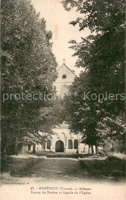 Pontigny Abbaye Entrée du Martex Eglise
