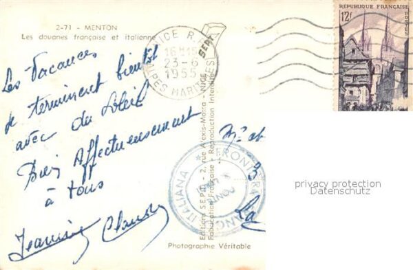 Menton 06 Les douanes francaise et italienne – Bild 2