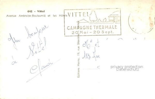 Vittel Avenue Ambroise Bouloumie et les Hotels – Bild 2