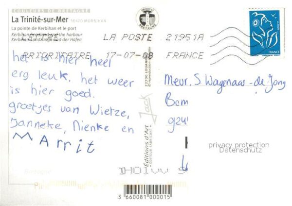 La Trinite-sur-Mer Pointe de Kerbihan et le port vue aérie – Bild 2