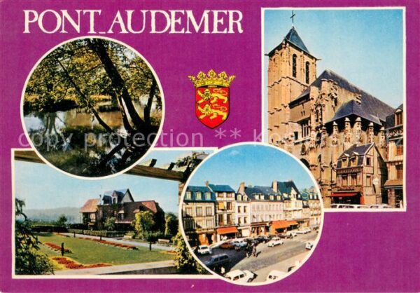 Pont-Audemer Bords de la Risle Eglise Jardin public