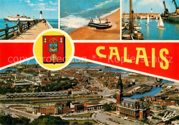 Calais 62 Ferry boat doublant la jetée l_Hovercra