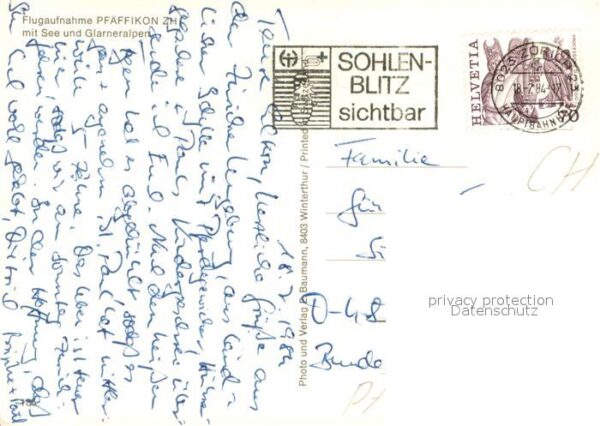 Pfaeffikon ZH mit Zürichsee und Glarneralpen Fliegera – Bild 2