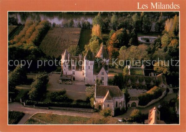 Les Milandes Le Chateau des Milandes Vue aerienne