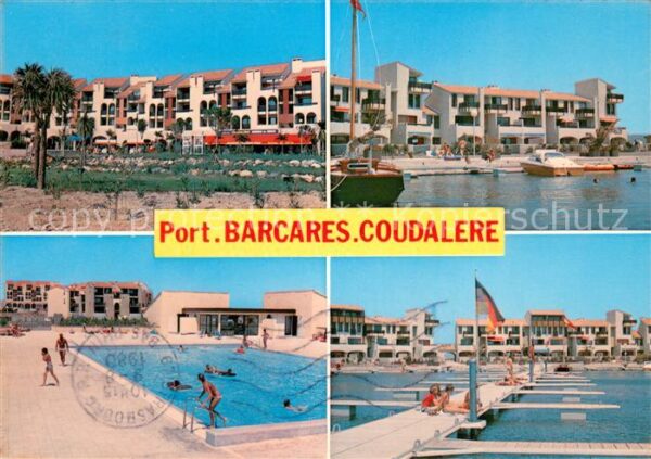 Port Barcares Ile de Coudalere Les immeubles au bord