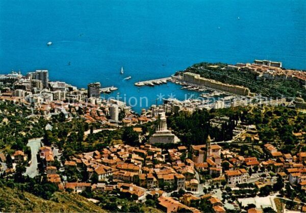 La Turbie Vue aérienne de la ville ett Trophée d_