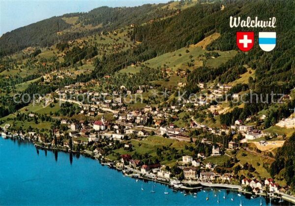 Walchwil am Zugersee Fliegeraufnahme