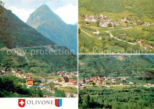 Olivone Ortsansichten Fliegeraufnahme