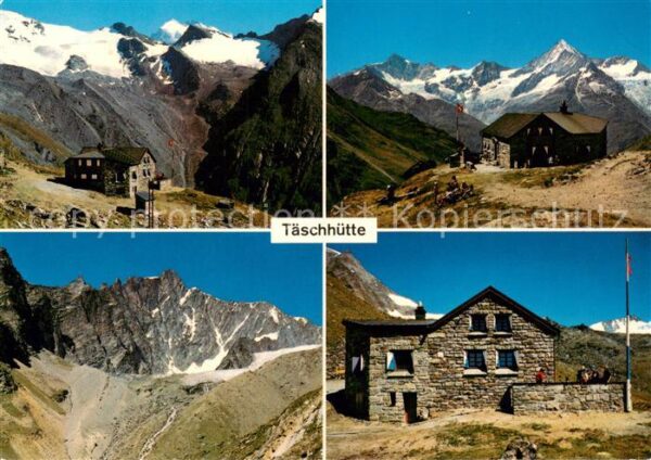 Taeschhuette Monte Rosa Täschhorn Weisshorn Täschhüt