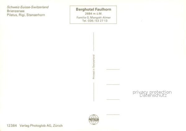 Faulhorn Berghotel Faulhorn Brienzersee Pilatus – Bild 2