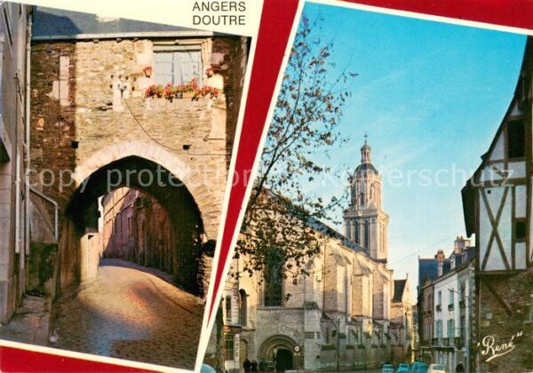 Angers 49 Porche rue de la Censerie Eglise de la
