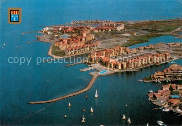 Port Barcares Vue aerienne de Nautica et de la Coudal