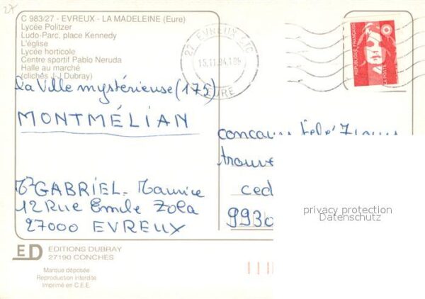 Evreux 27 La Madeleine Eure Lycee Politzer Lido P – Bild 2