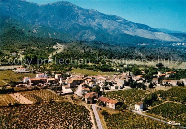 Villelongue-dels-Monts Vue generale aerienne au fond la chaine