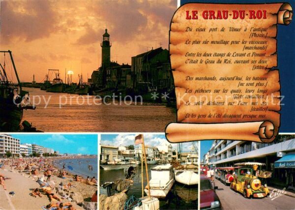 Le Grau-du-Roi Gard Coucher de soleil sur le chenal La plag