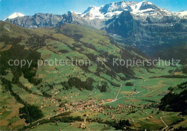 Lenk Simmental Fliegeraufnahme mit Wildstrubel