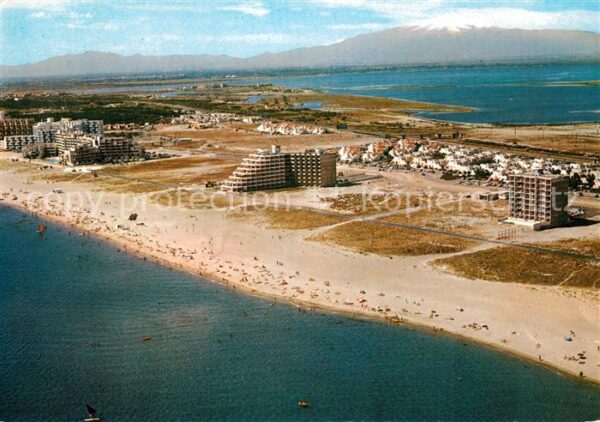 Port Barcares La plage Vue aerienne
