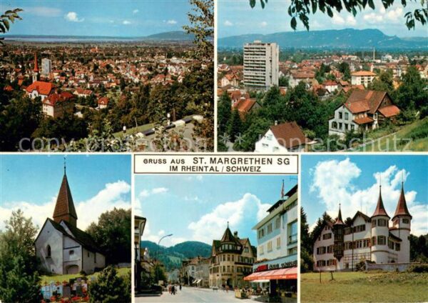 St Margrethen SG Stadtpanorama Rheintal Kirche Motiv Inn