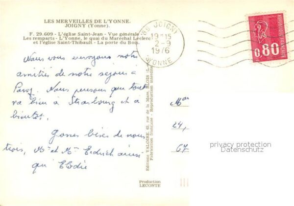 Joigny 89 Yonne Eglise Saint Jean Remparts Yonne Quai d – Bild 2