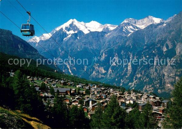 Graechen VS Gondelbahn Hannigalp mit Weisshorn Bish