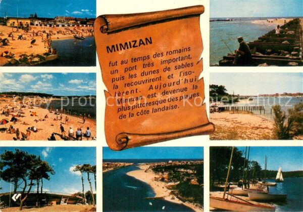 Mimizan Landes Panorama Küstenort Badestrand