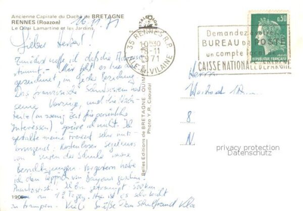 Rennes 35 Le Quai Lamartine et les Jardins – Bild 2