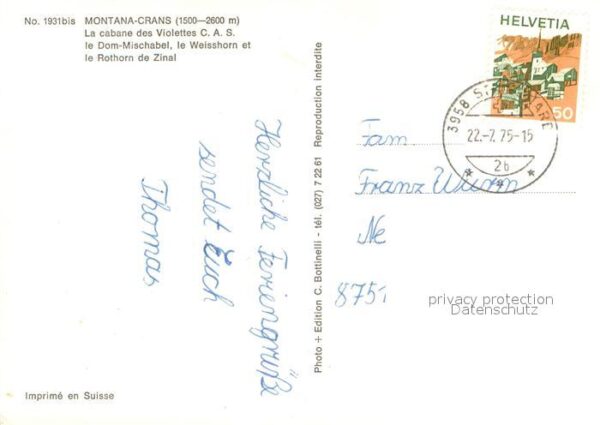 Montana Crans VS La cabane des Violettes CAS le Dom Misc – Bild 2