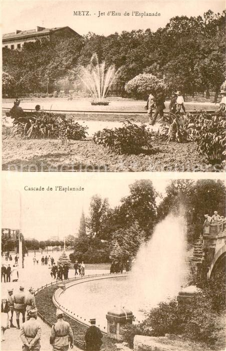 Metz  57 Moselle Jet d_eau de l'Esplanade Cascade