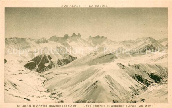 Saint-Jean-d Arves Vue Generale et Aiguilles d_Arves Alpes