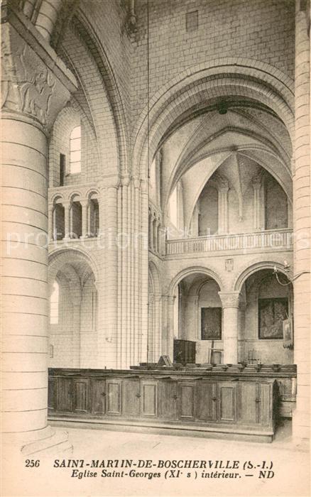 Saint-Martin-de-Boscherville Intérieur de l'Eglise Saint Georges XIe