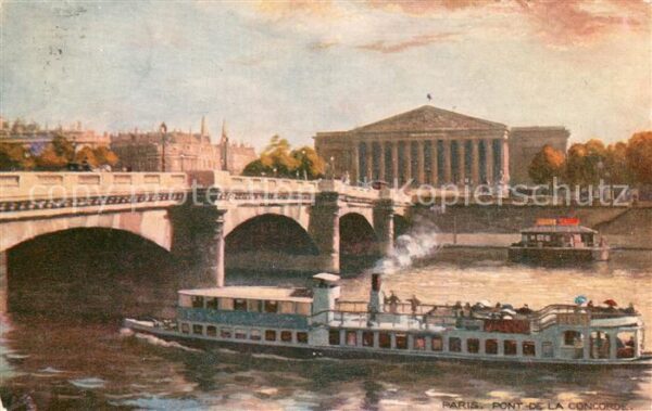 Paris 75 Pont de la Concorde Bateau Oilette Séri