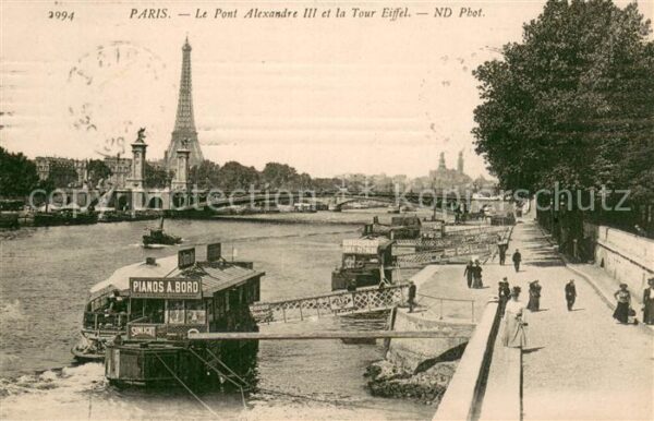 Paris 75 Pont Alexandre III et la Tour Eiffel