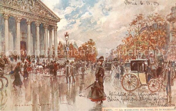 Paris 75 La Madeleine et Boulevard de la Madelei
